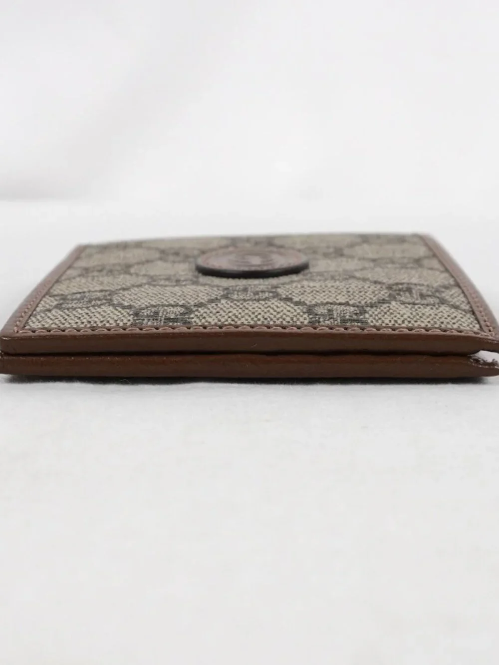Gucci GG Supreme Logo Bifold Wallet In Beige & Brown Coated Canvas With Dust Bag - Picture 5 of 13